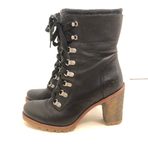 UGG | Shoes | Ugg Boots Black Leather 